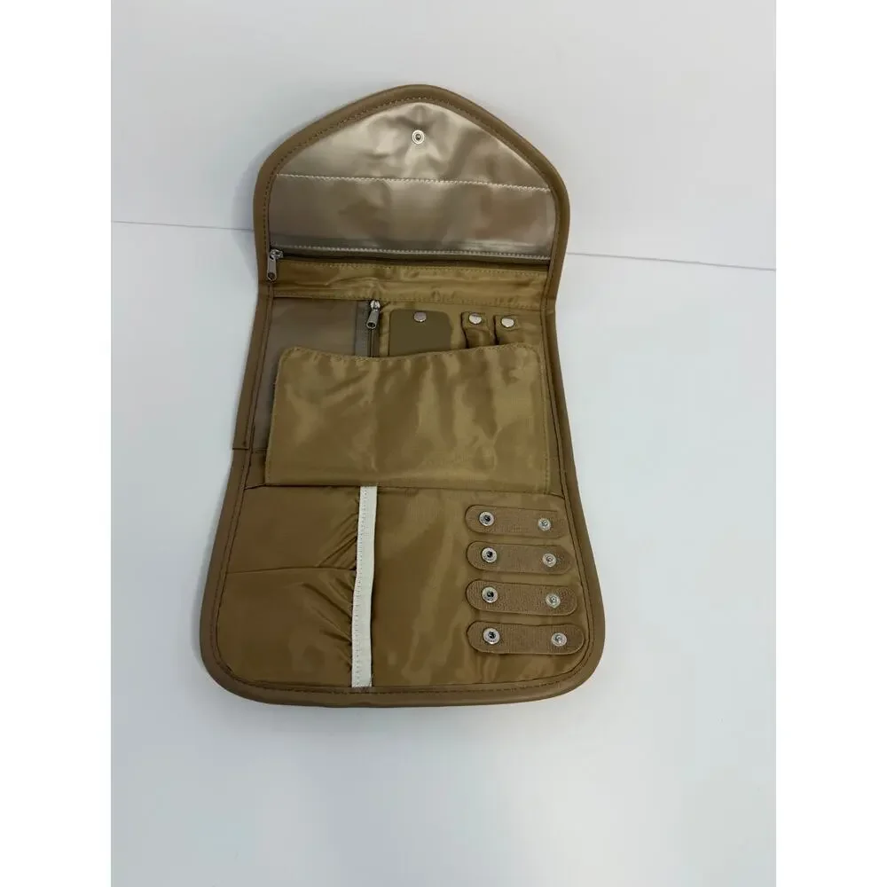 8 Other Reasons Faux Leather Travel Jewelry Organizer Case Tan NWT FabFitFun